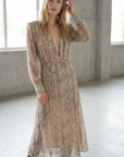 Vestido largo estilo Python elegante para mujer