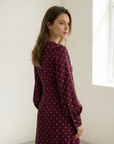 Long Sleeve Printed Maxi Dress – Casual Elegance