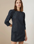 Robe en denim à manches bouffantes