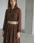 Robe longue fleurie coupe ample