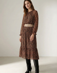 Robe longue fleurie coupe ample