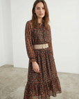 Robe longue fleurie coupe ample