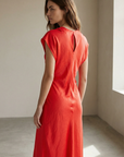 Robe longue orange