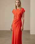 Robe longue orange