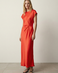 Robe longue orange