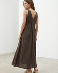 Robe midi fluide brodée – Coupe élégante – Viscose