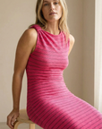 Robe moulante fuchsia
