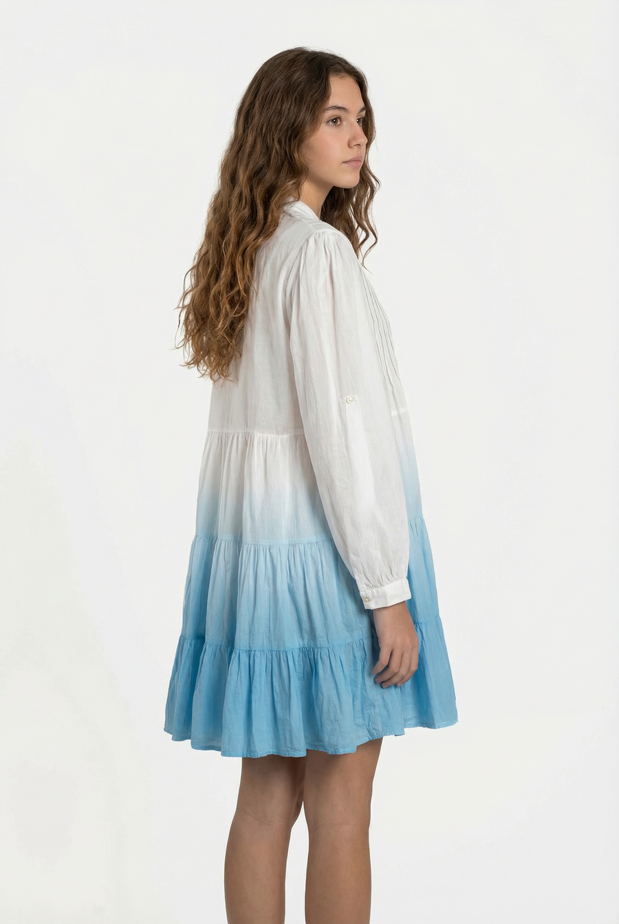 Robe tie-dye en coton femme – Manches longues