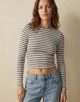 T-shirt marinière noir et blanc