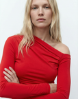 Top Asymétrique Rouge