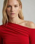 Top Asymétrique Rouge