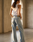 Top texturé sans manches en coton
