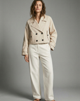 Trench court beige double boutonnage