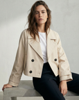 Trench court beige double boutonnage