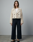 Trench court beige double boutonnage