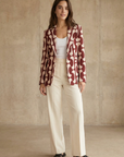 Blazer elegante y moderno para mujer con estampado gráfico original - Sapiato
