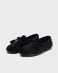 Mocassins en suédine noirs à pampilles
