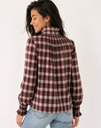 Blouse à carreaux avec smocks au dos