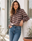 Blouse à carreaux portée