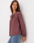 blouse coton carreaux pour femme vue 11