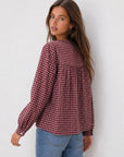 blouse coton carreaux pour femme vue 12