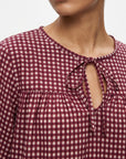 blouse coton carreaux pour femme vue 13