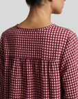 blouse coton carreaux pour femme vue 14