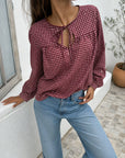 blouse coton carreaux pour femme vue 15