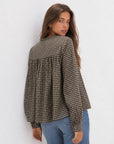 blouse coton carreaux pour femme vue 04