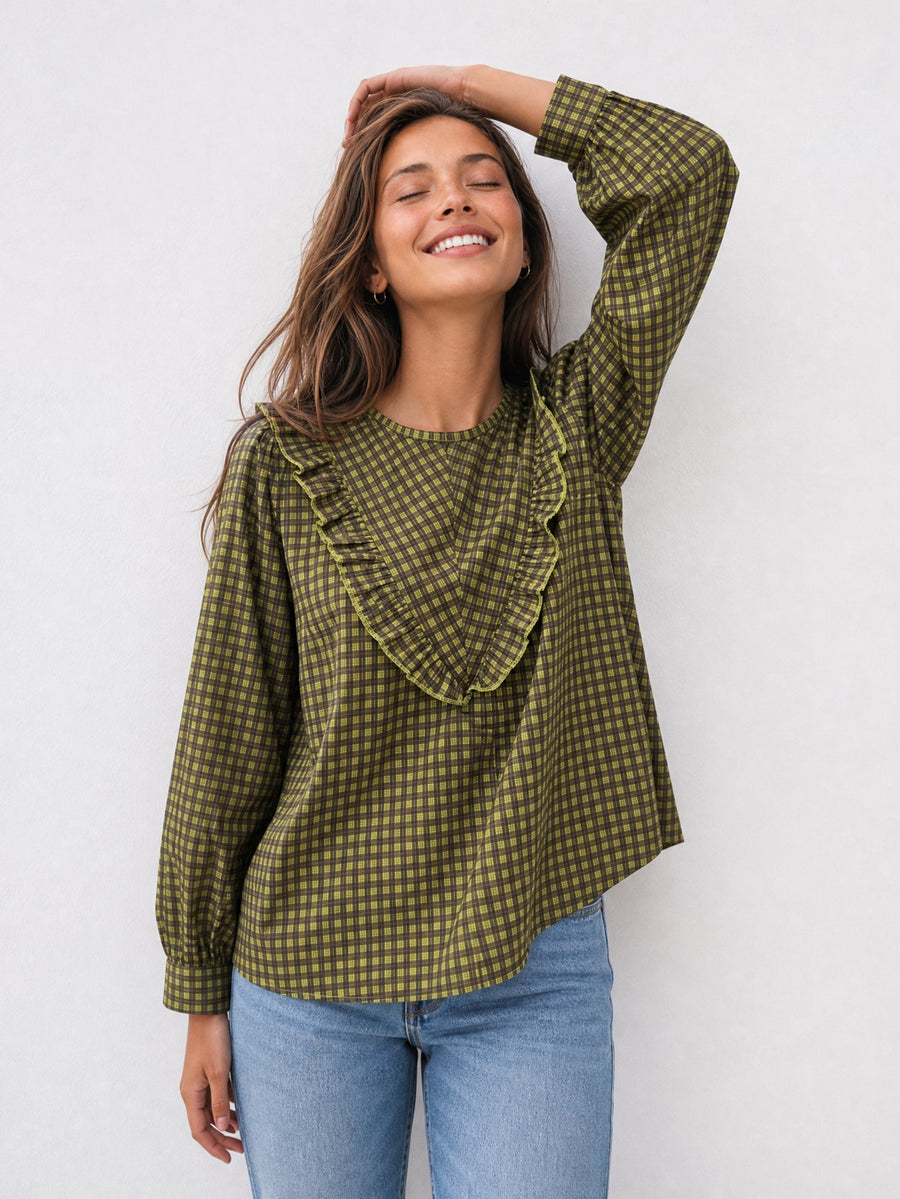 blouse carreaux pour femme vue 01