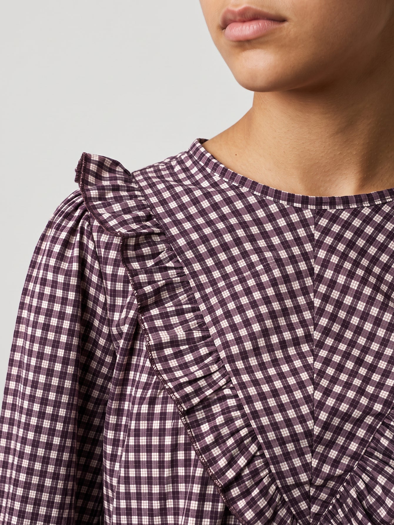 blouse carreaux pour femme vue 10