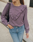 blouse carreaux pour femme vue 12