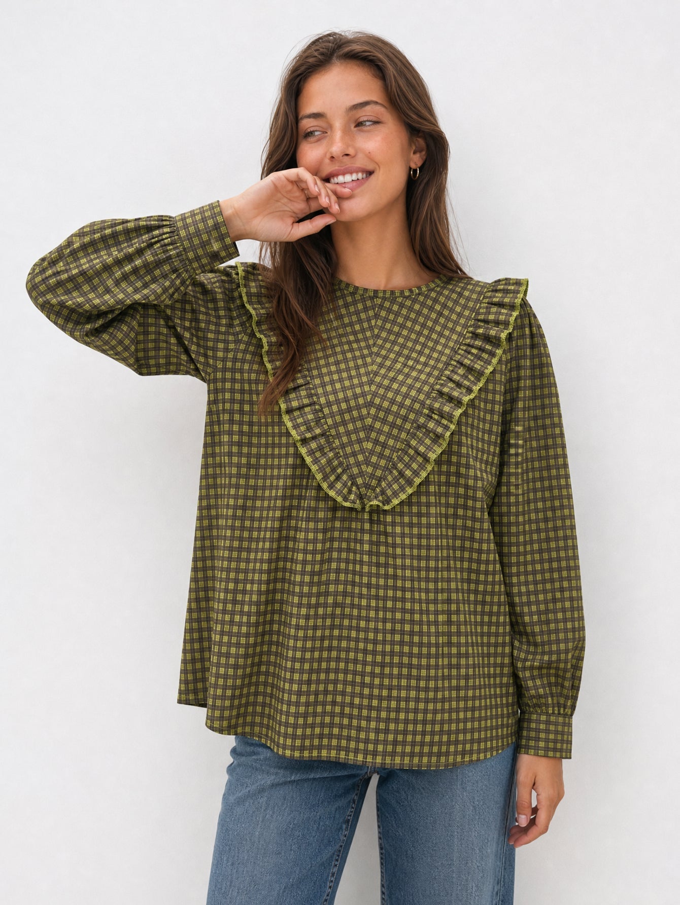 blouse carreaux pour femme vue 02