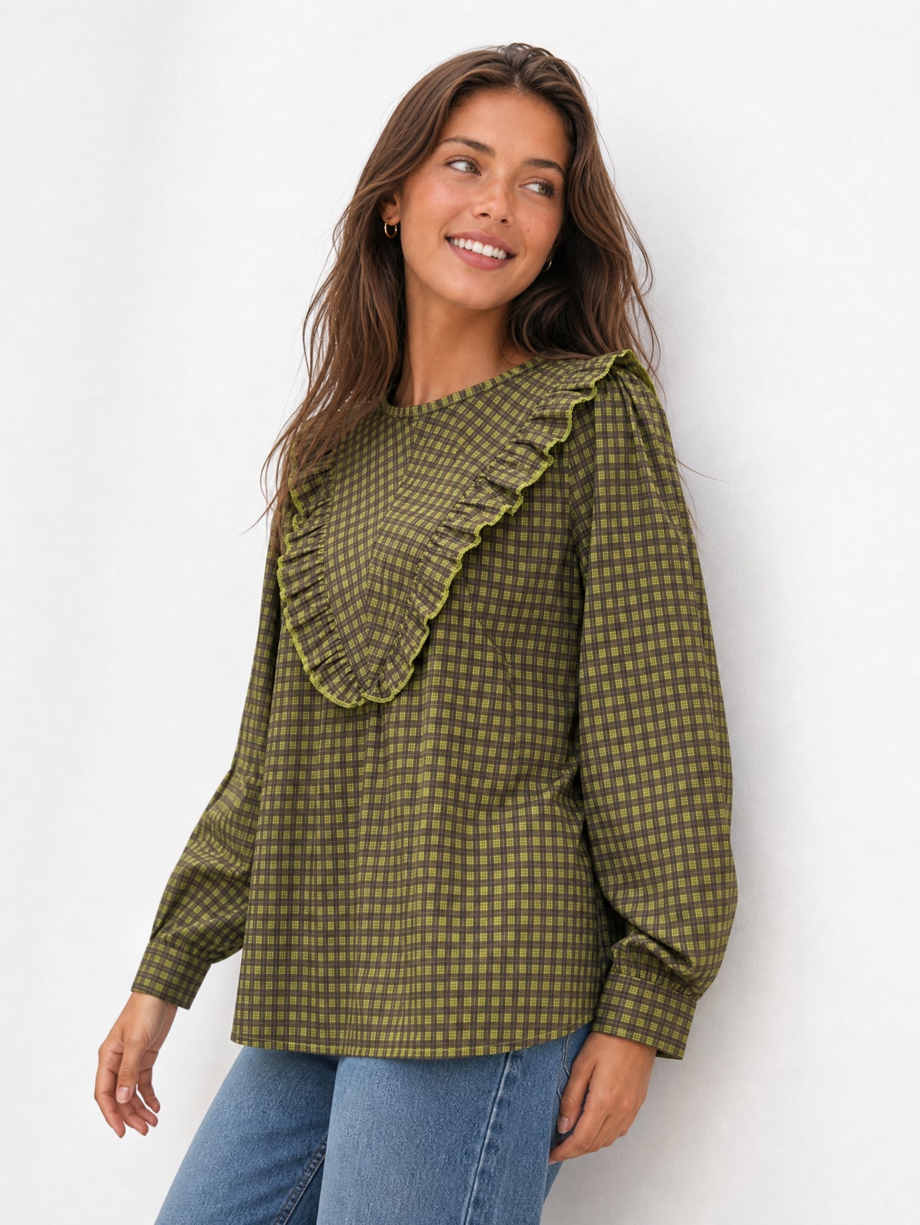 blouse carreaux pour femme vue 03