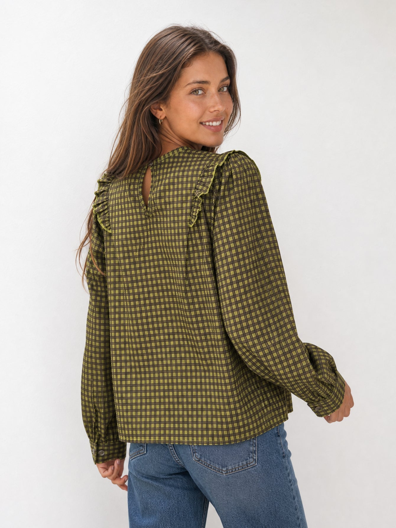 blouse carreaux pour femme vue 04