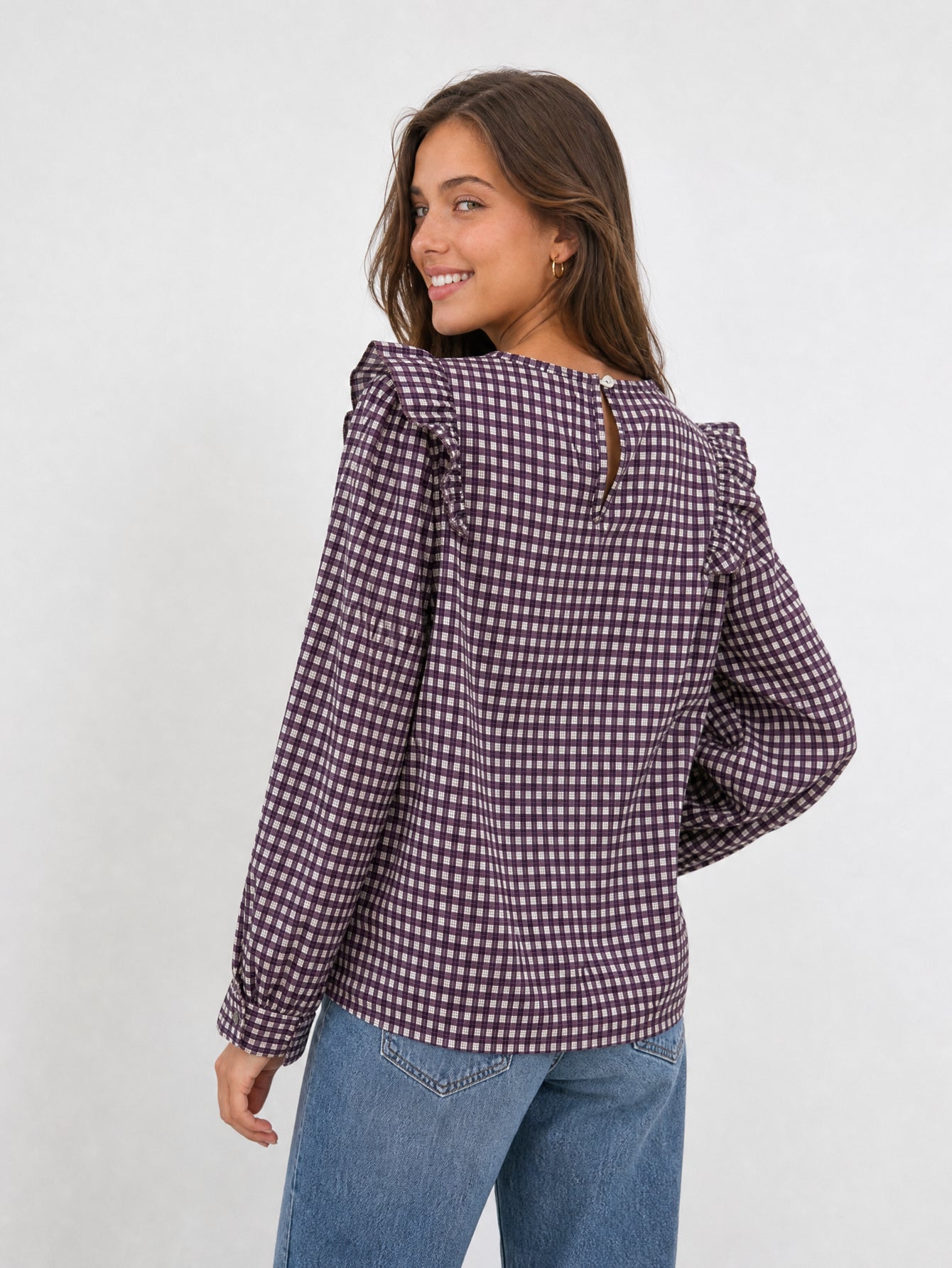 blouse carreaux pour femme vue 09