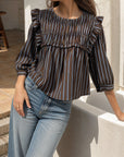 blouse rayures pour femme vue 01