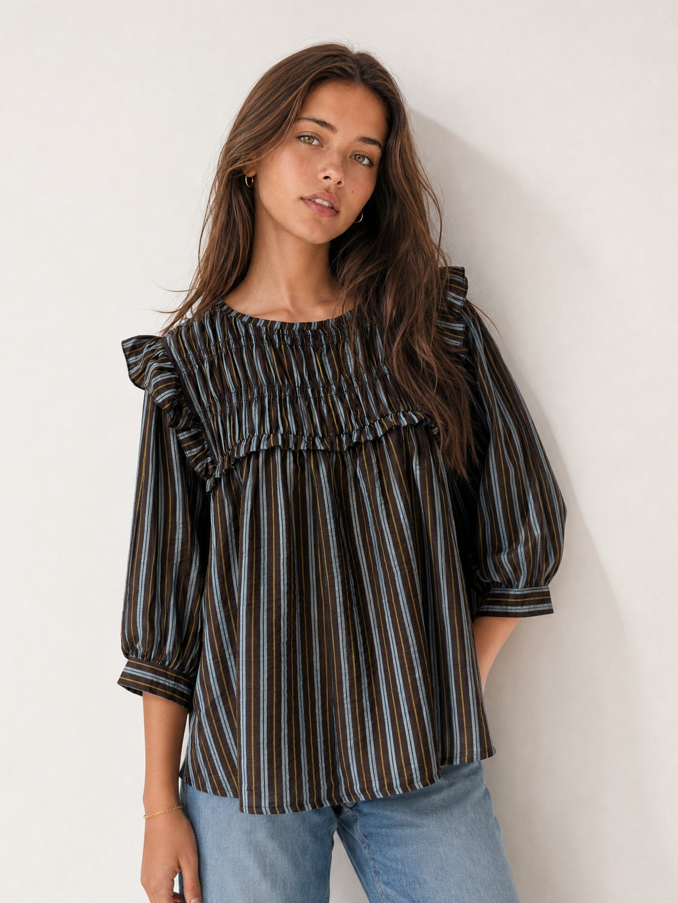blouse rayures pour femme vue 02