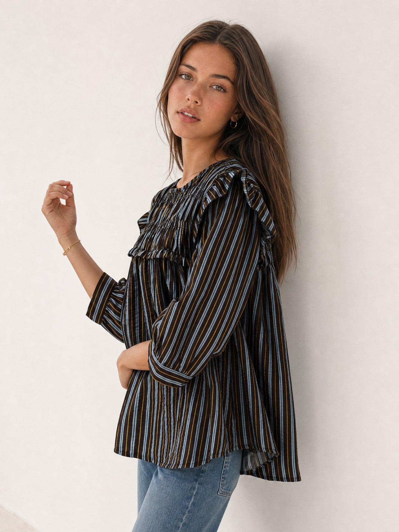 blouse rayures pour femme vue 03