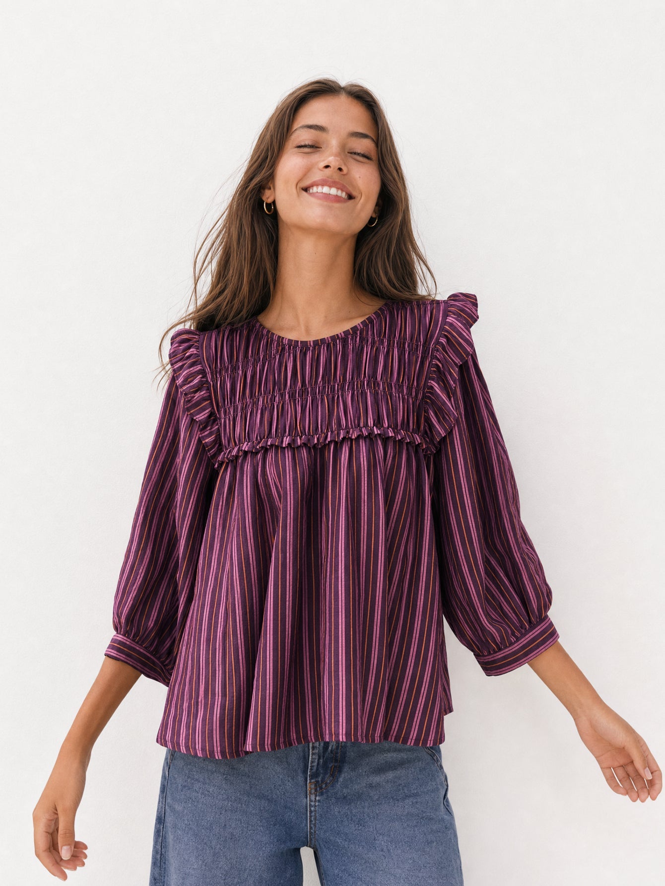 blouse rayures pour femme vue 08