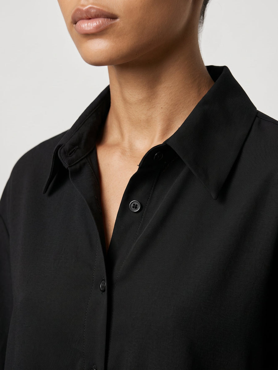 empiècement dos blouse noire