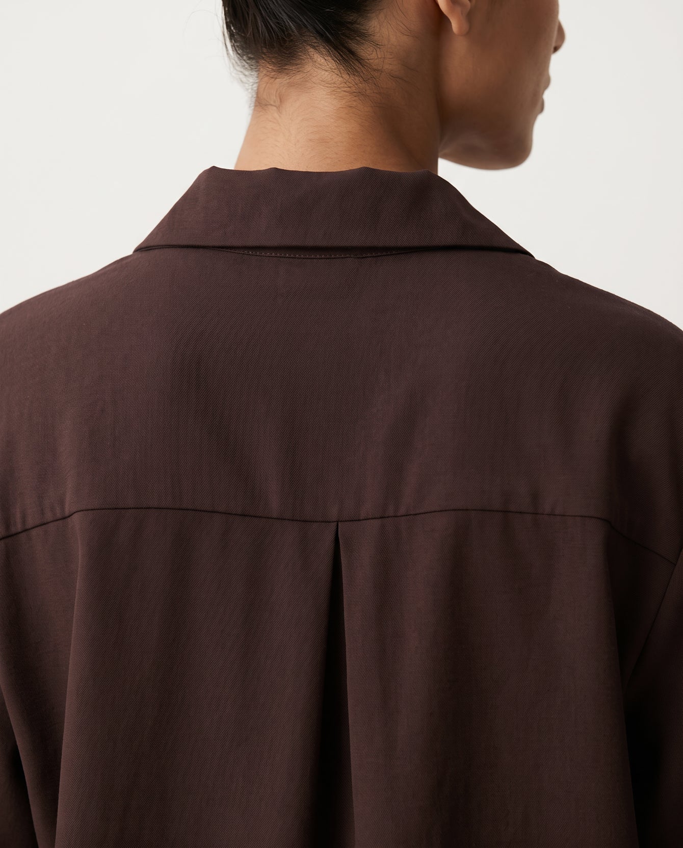 empiècement dos blouse marron