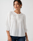 blouse en popeline de coton à manches trois quarts vue produit 03