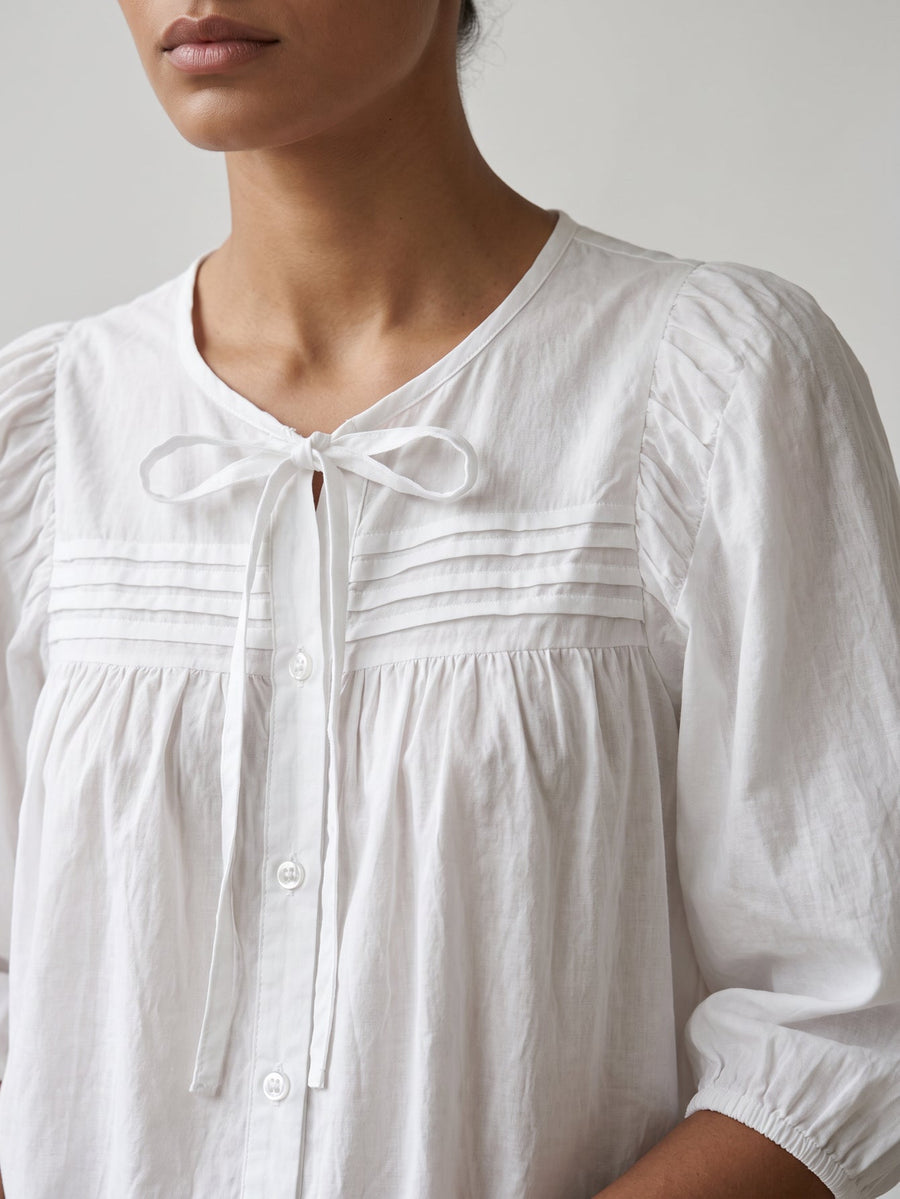 blouse en popeline de coton à manches trois quarts vue produit 06
