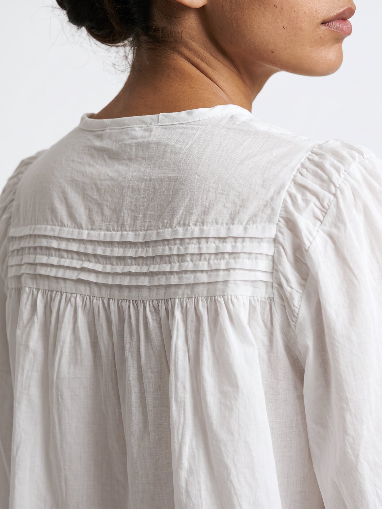 blouse en popeline de coton à manches trois quarts vue produit 08