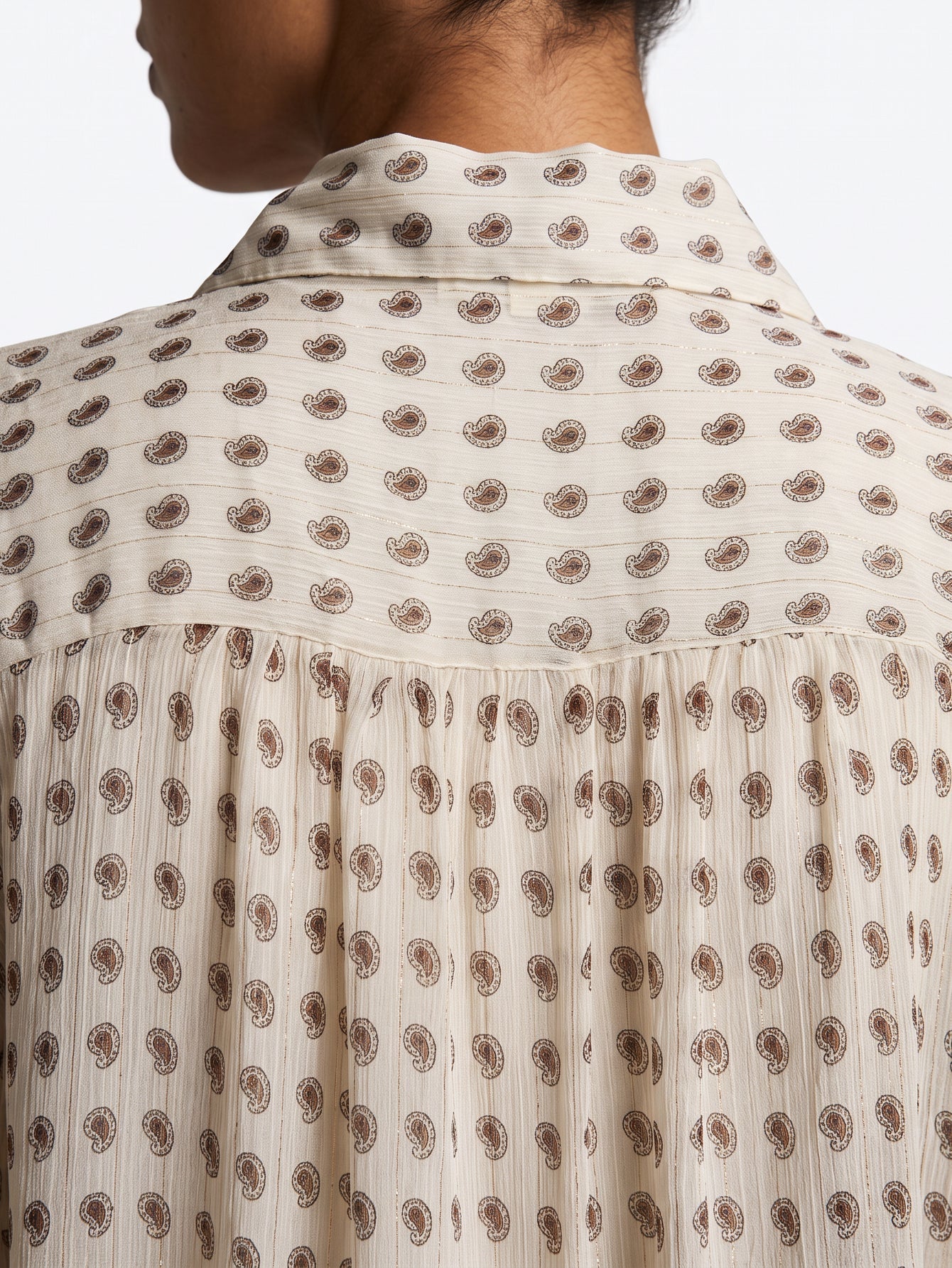blouse empiècement dos beige