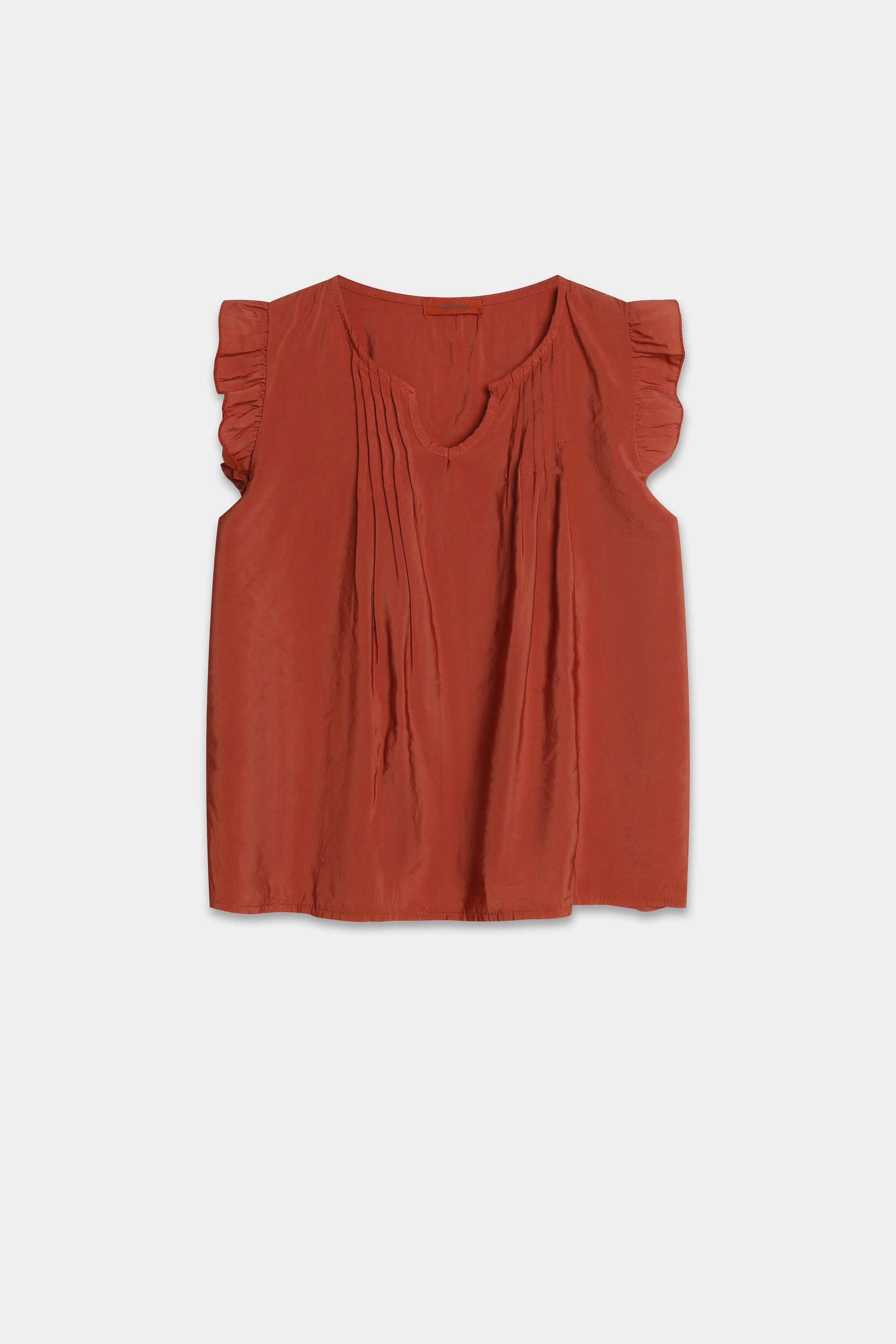 blouse fluide a volants col fendu image 9