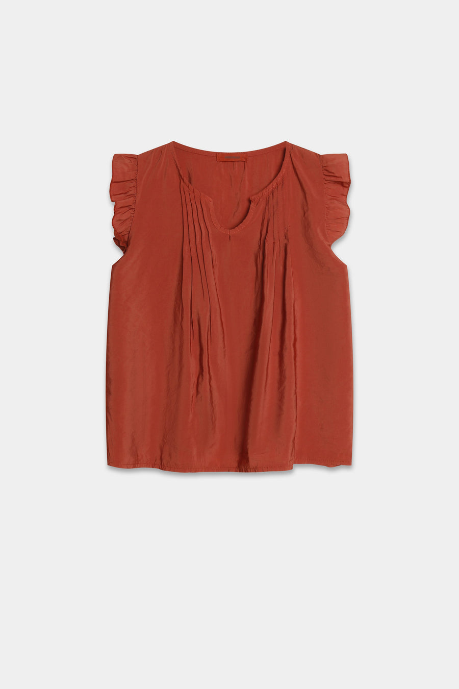 blouse fluide a volants col fendu image 9