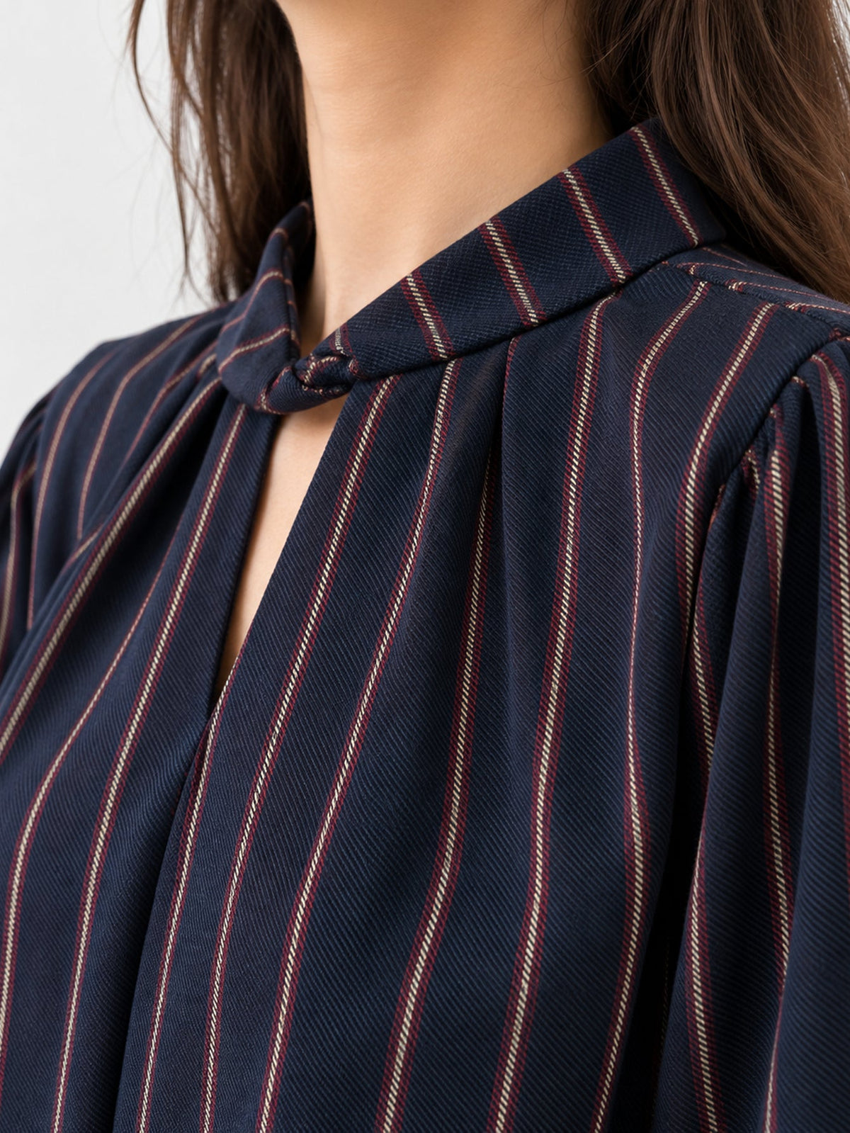 blouse bleu nuit dos boutonné