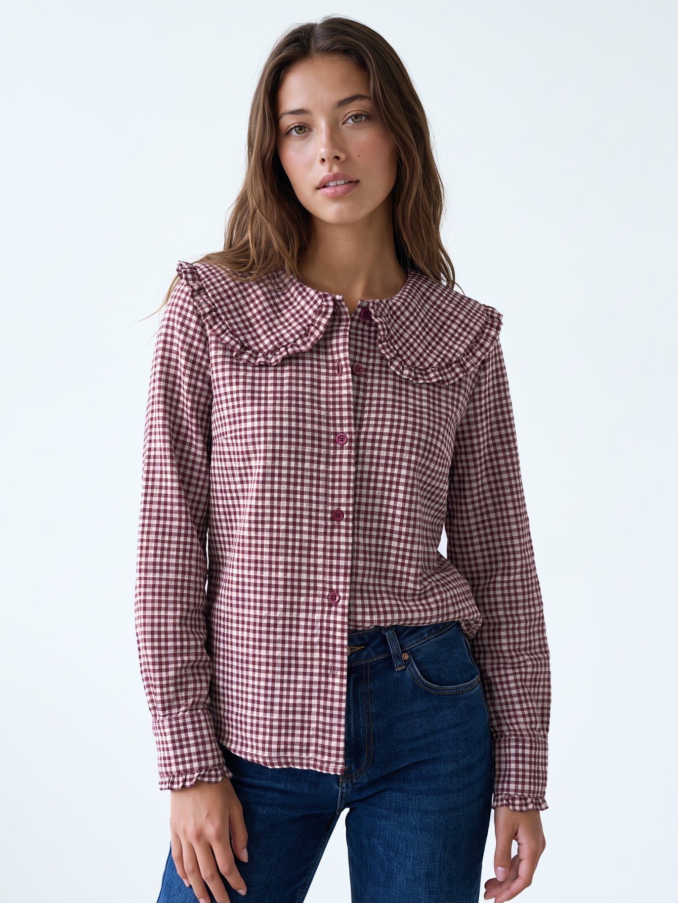 blouse texturé VICHY pour femme vue 02